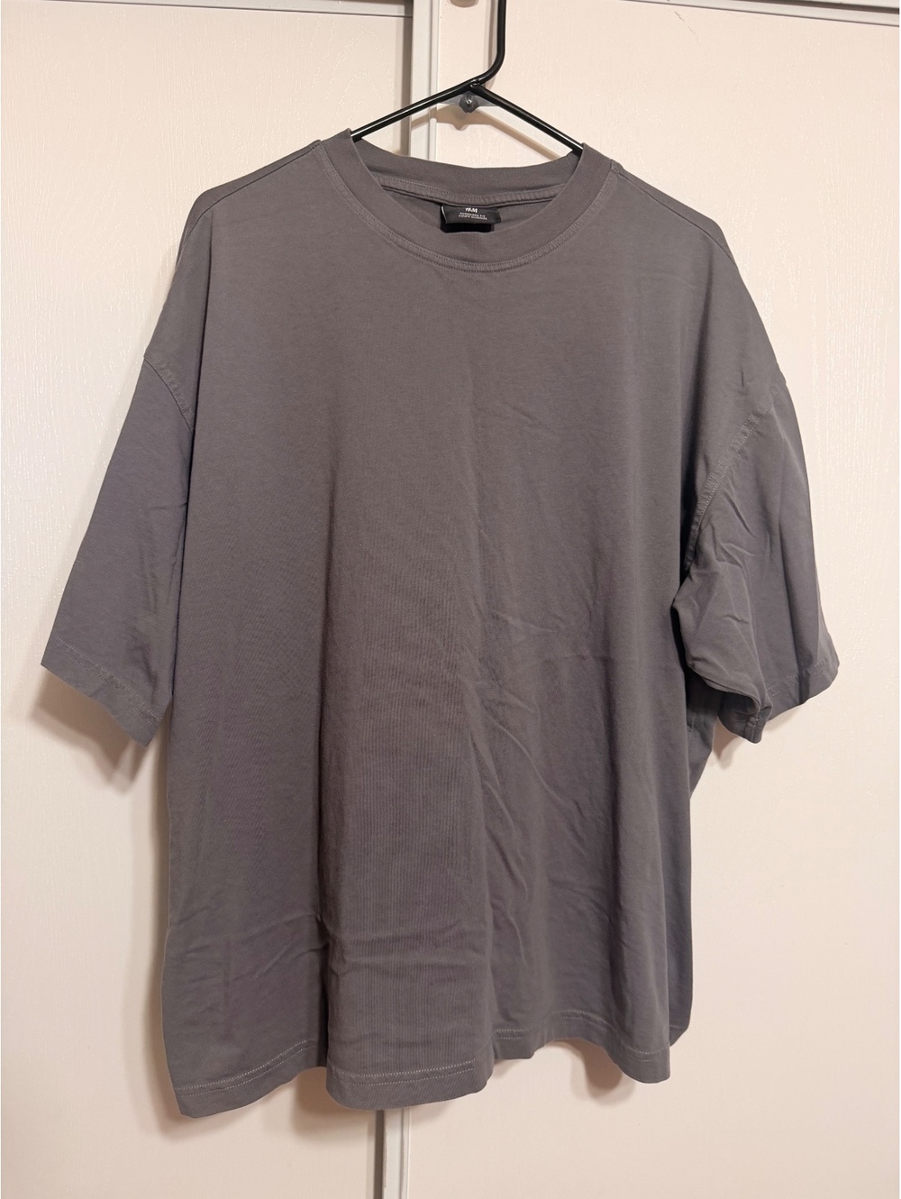 H&M Women’s XL Oversized Fit Gray Short Sleeve T-Shirt 100% Cotton